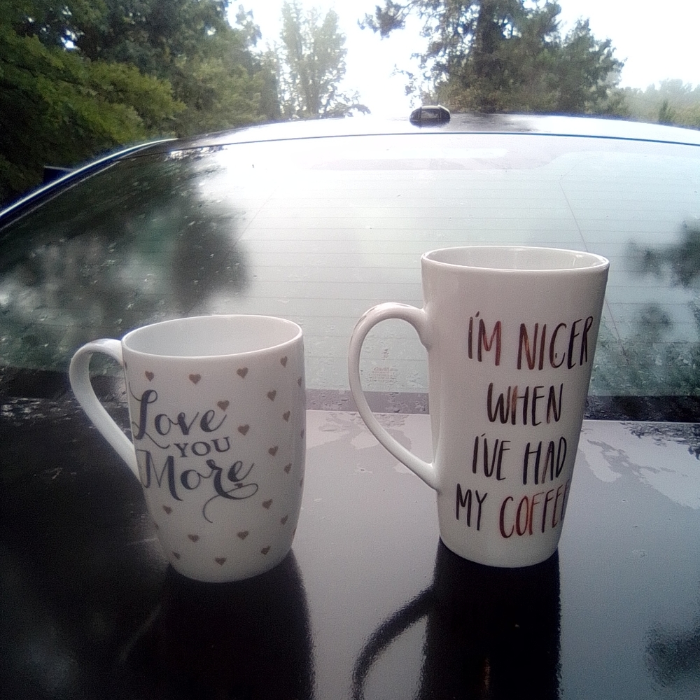 1#available coffee mug#gold and white